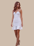 Holiday Capsule 2026 — MINAMIST Ruched Sweetheart Mini Dress | Rayon Blend