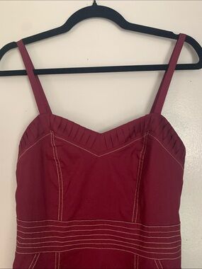 Minamist 2026 Holiday Capsule Pleated Sweetheart Ruffle Mini Dress – Burgundy